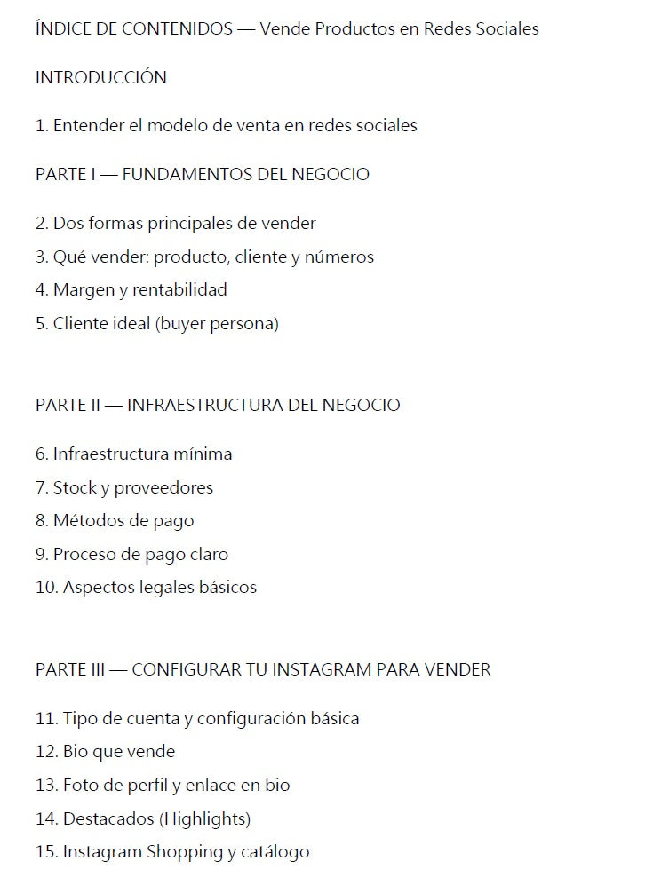 Vende Productos en redes Sociales. Manual completo para el Éxito.